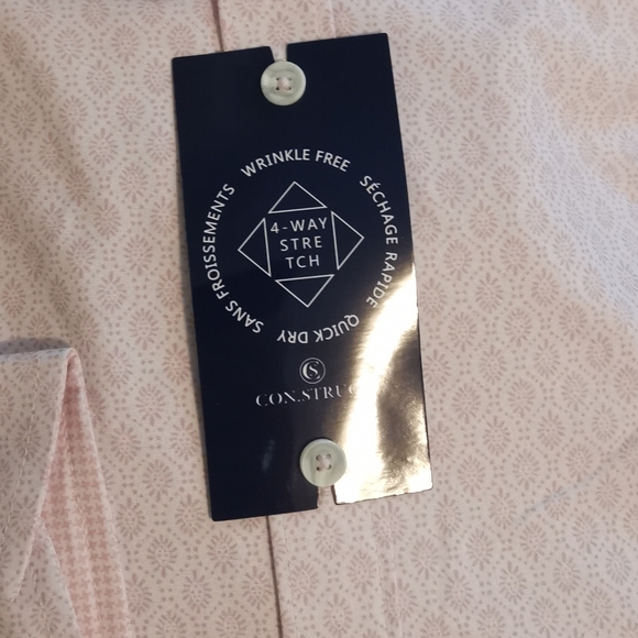 🎁🆕 CONSTRUCT Men's Performance Dress Shirt Stretch Size 14.5 Sleeve 32/33 NWT - Picture 4 of 8